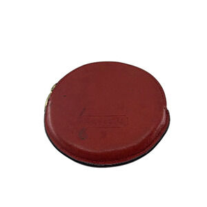 Coach Round Coin Purse Red Leather Coin Purse